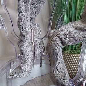 Jessica Simpson Snakeskin Heeled Boots